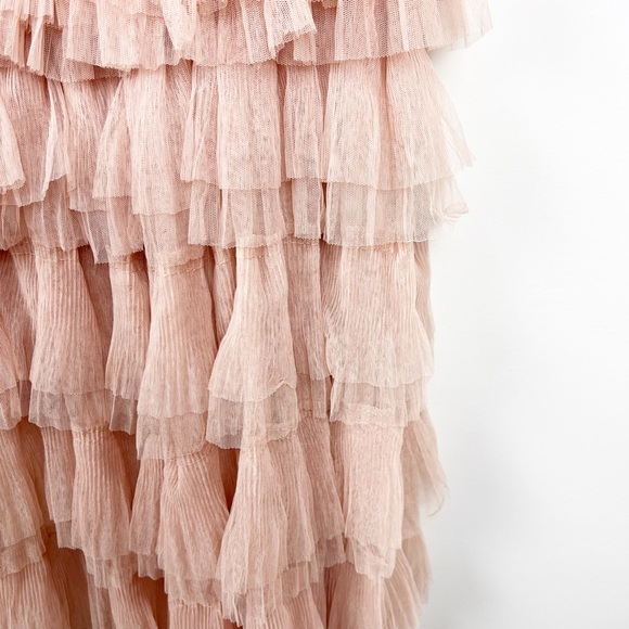 Sau Lee Sabrina Tulle Gown in Dusty Pink Rose 4 - Picture 7 of 9